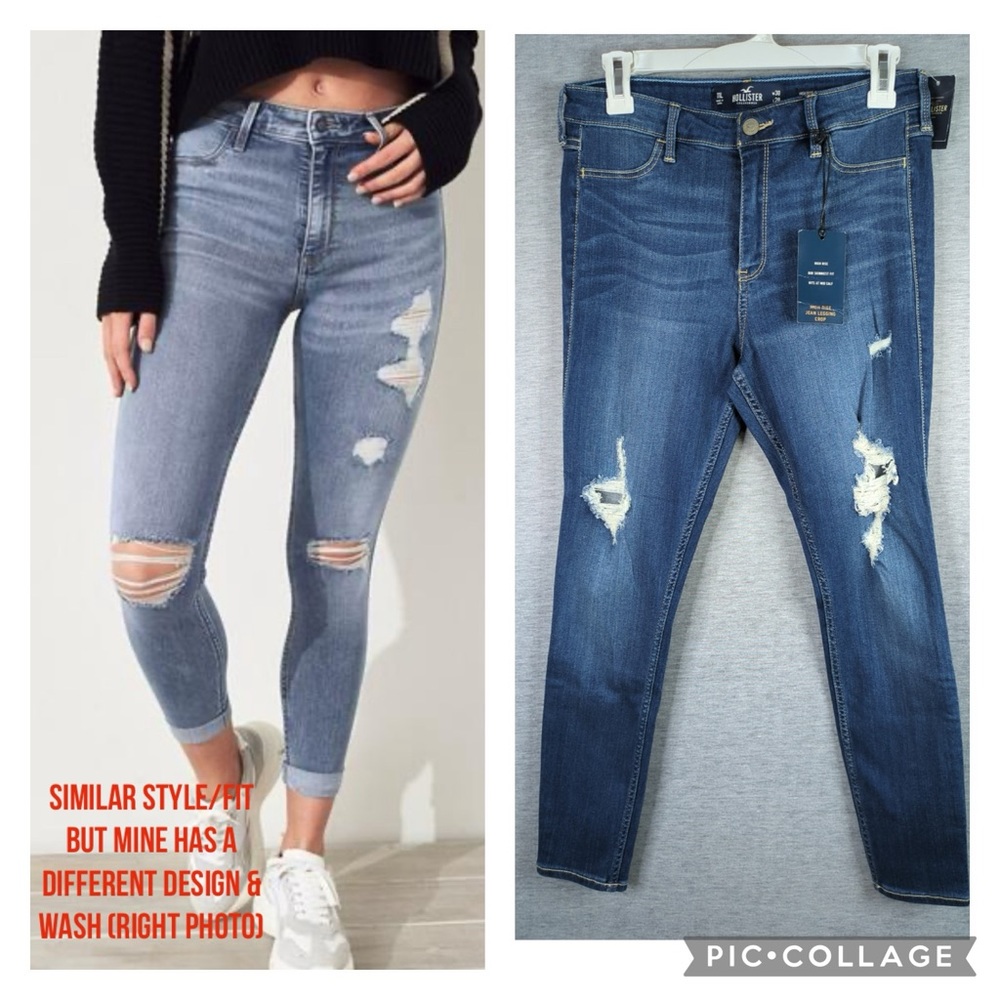 2x 👯‍♀️Host Pick⚡️Hollister High Rise Jean Legging Crop